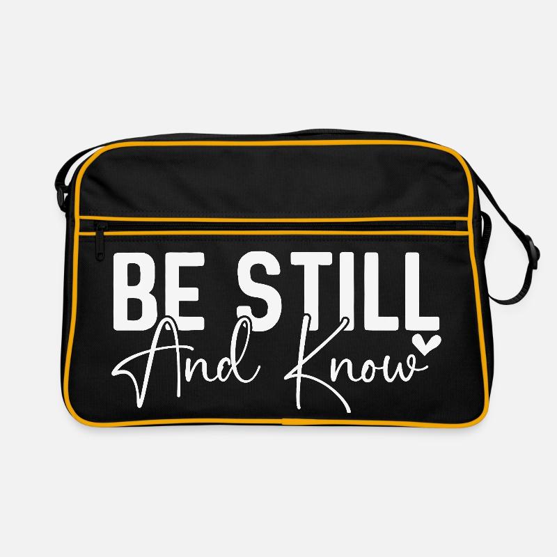 Restez tranquille et sachez - Sac Retro - noir/or