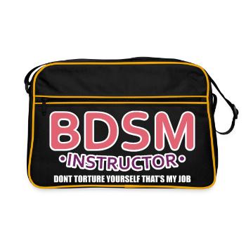 BDSM Instructor Sarcastic Adult Humor Design - Retro Bag - black/gold - Front
