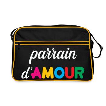 Godfather of Love – Family Tenderness Gift Baptism - Retro Bag - black/gold - Front