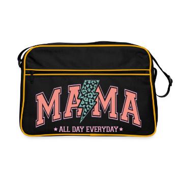 Mama All Day Everyday - Retro Bag - black/gold - Front