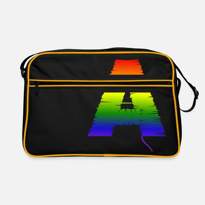 Rainobw A - Retro Tasche - Schwarz/Gold