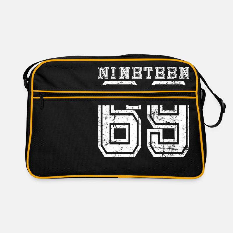 NINETEEN 1969 - Retro Tasche - Schwarz/Gold