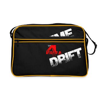 Time 4a Drift driften Geschenk - Retro Tasche - Schwarz/Gold - Vorne