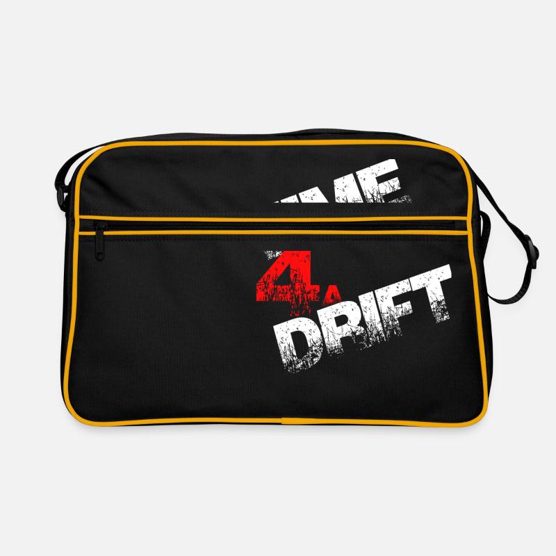 Time 4a Drift driften Geschenk - Retro Tasche - Schwarz/Gold