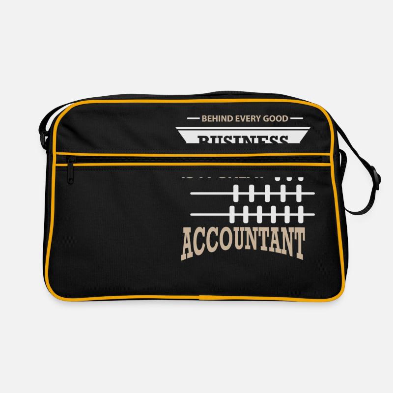 fiscale comptable comptable auditeur contrôleur de bureau - Sac Retro - noir/or