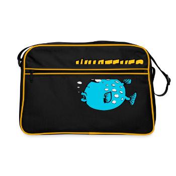 Whatever Fishi - Retro Bag - black/gold - Front