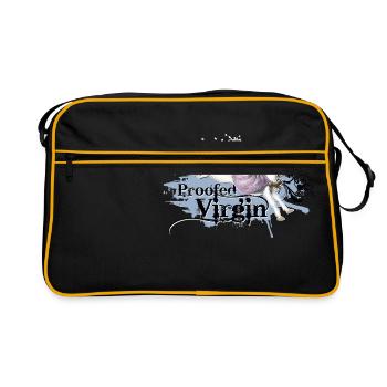 shirt einhorn prinzessin proofed virgin blaugrau - Retro Tasche - Schwarz/Gold - Vorne