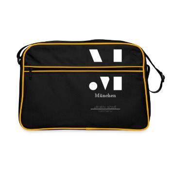 München - Retro Tasche - Schwarz/Gold - Vorne