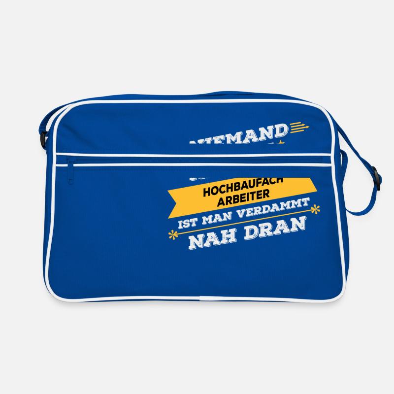 Hochbaufacharbeiter Beruf Geschenk Retro Tasche