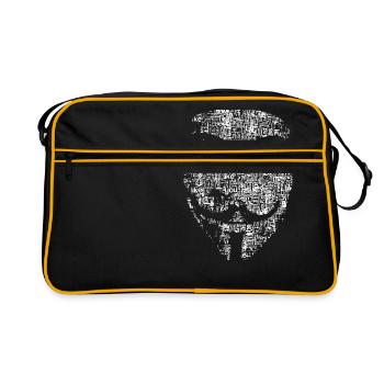 les pirates anonymes masque - Sac Retro - noir/or - Devant