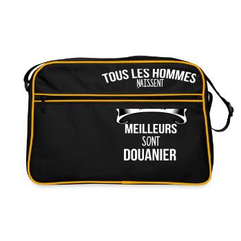 Douanier cadeau humour - Sac Retro - noir/or - Devant