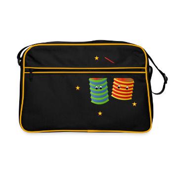 défilé des lanternes - Sac Retro - noir/or - Devant