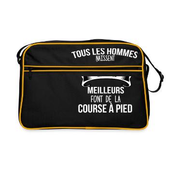 Course a pied cadeau humour - Sac Retro - noir/or - Devant