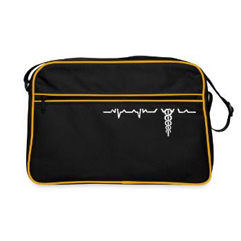 Pharmaciens cadeau heartbeat heartbeat esqulab - Sac Retro - noir/or - Devant