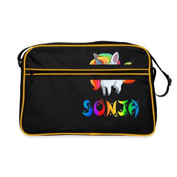 Sonja Einhorn - Retro Tasche - Schwarz/Gold - Vorne