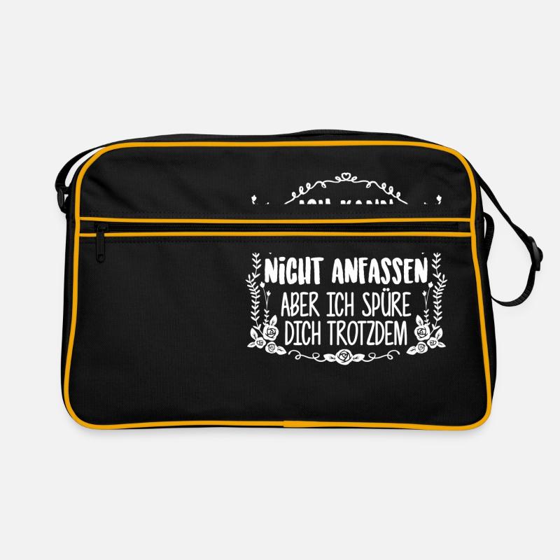 ICH KANN DICH ZWAR GERADE... - Retro Tasche - Schwarz/Gold