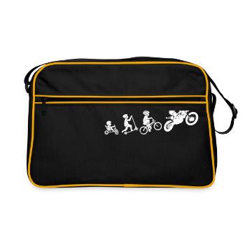Motocross evolution geschenk motorrad kind - Retro Tasche - Schwarz/Gold - Vorne