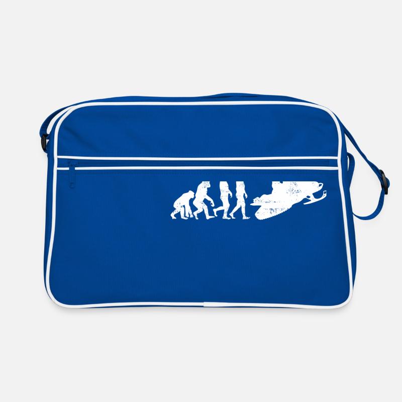 Schneemobil evolution geschenk schnee schlitten Retro Tasche