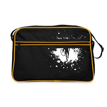 Cyclocross Schlamm Packung Radfahrer Geschenk Bike - Retro Tasche - Schwarz/Gold - Vorne
