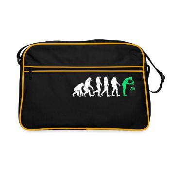 Biologist evolution gift profession biology micro - Retro Bag - black/gold - Front