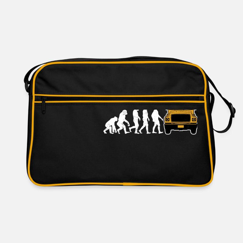 Busfahrer evolution bus fahren geschenk schule Retro Tasche