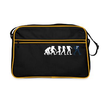 Postman evolution gift job occupation post letter - Retro Bag - black/gold - Front