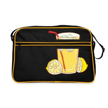 juice juice cocktails lemonade drinks lemonade41 - Retro Bag - black/gold - Front