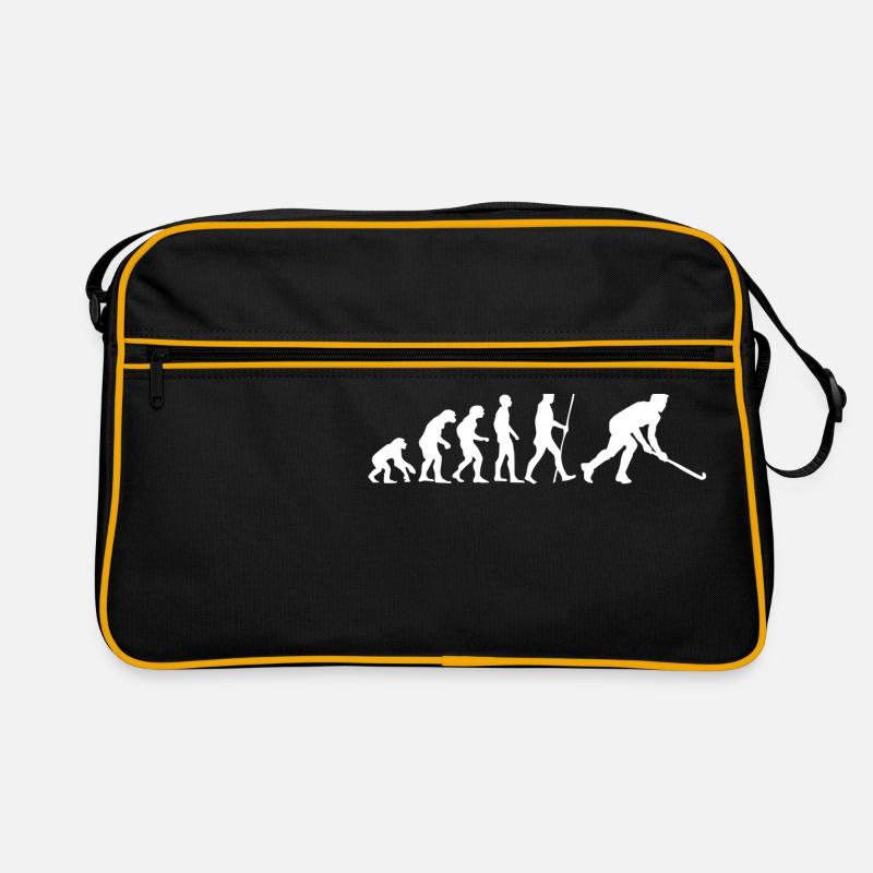 L'évolution du hockey sur gazon de hockey comme un cadeau - Sac Retro - noir/or