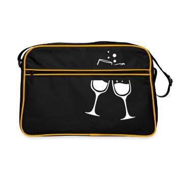 Sparkling wine - New Year's Eve - Retro Bag - black/gold - Front