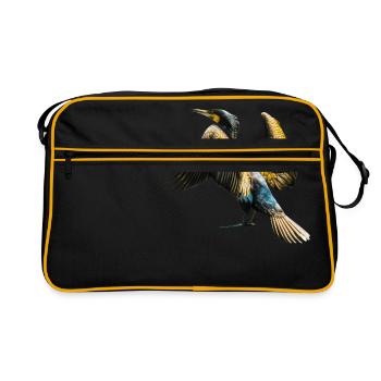 Cormoran Cormoran oiseaux VOEGEL animaux animaux - Sac Retro - noir/or - Devant