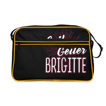 BRIGITTE - geiler - Retro Tasche - Schwarz/Gold - Vorne