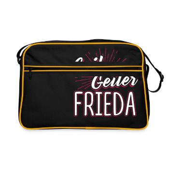 FRIEDA - Geil - Retro Tasche - Schwarz/Gold - Vorne