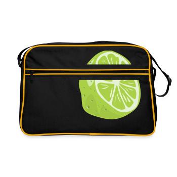 Limerette santé alimentation savoureux cadeau - Sac Retro - noir/or - Devant