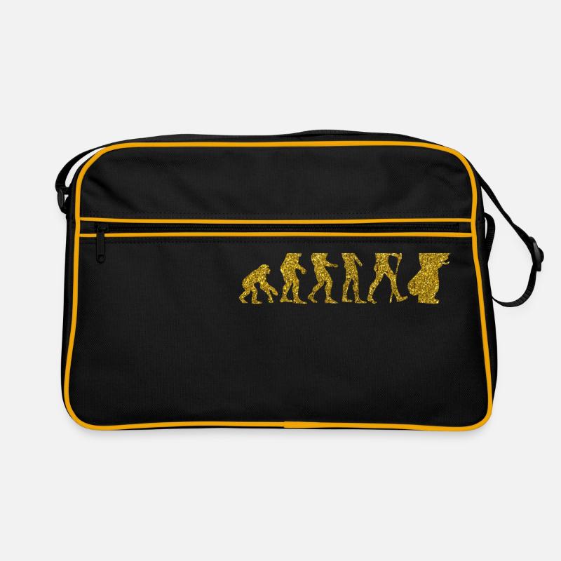 Evolution Snowboard Golden Glitter Effect Retro Bag