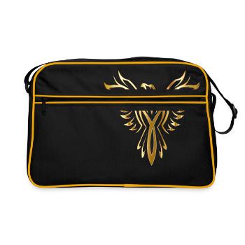 Le Phoénix qui renaît de ses cendres - Sac Retro - noir/or - Devant