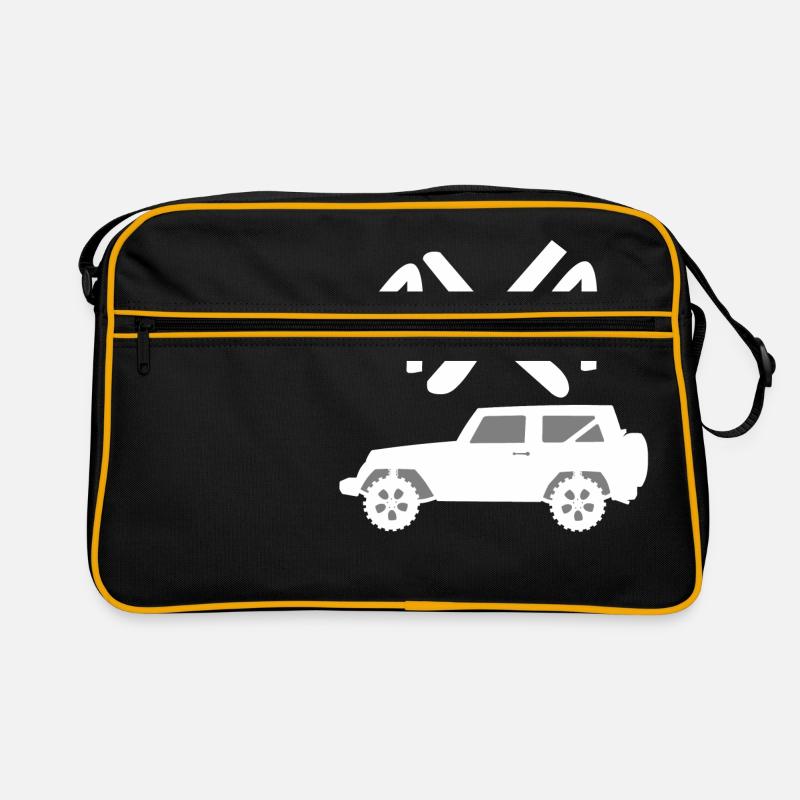 4x4 Geländewagen Geschenkidee - Retro Tasche - Schwarz/Gold