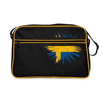 Cadeau Splatter Pays Roots Suède - Sac Retro - noir/or - Devant
