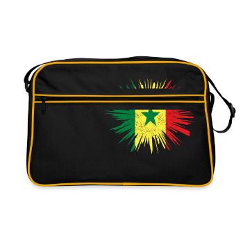 Cadeau Splatter Land Roots Senegal - Sac Retro - noir/or - Devant
