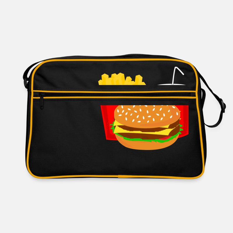 Menu Burger Fast Food Cola idée cadeau Sac Retro
