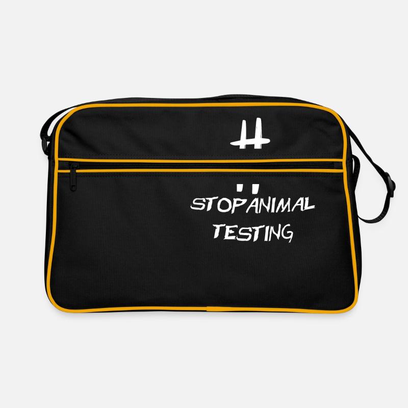 stop animal testing demonstration gift policy Retro Bag