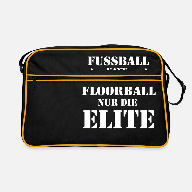 Floorball - Retro Tasche - Schwarz/Gold