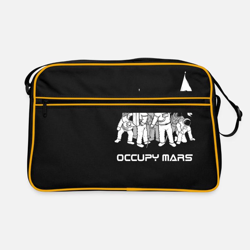 Occupy Mars Astronaut Exploration Journey Tshirt Retro Tasche