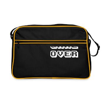 Arcade Game Over white - Retro Bag - black/gold - Front