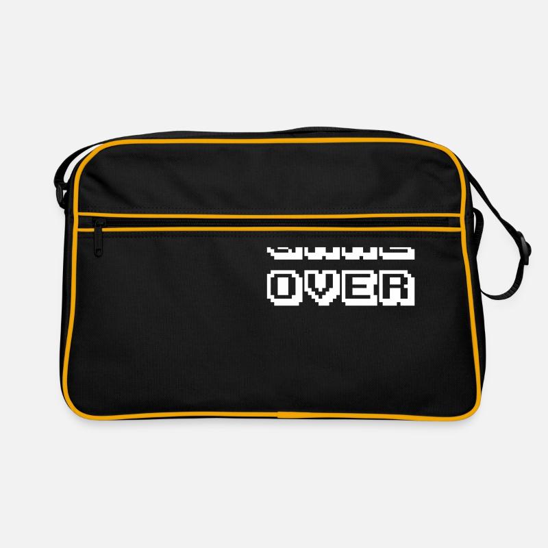 Arcade Game Over weiß - Retro Tasche - Schwarz/Gold