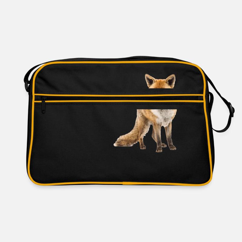 Fuchs - Retro Tasche - Schwarz/Gold