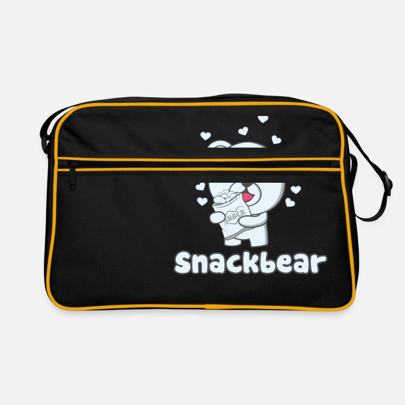 Snackbear / Snackbär mit Herzen Retro Tasche