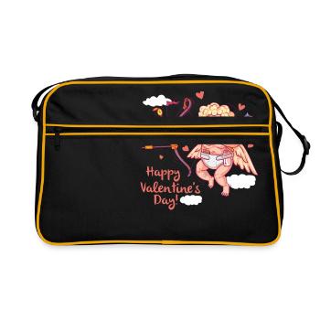 Armor with bow and arrow spreads love - Retro Bag - black/gold - Front