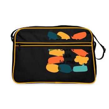 stop! don t talk to me - Retro Bag - black/gold - Front