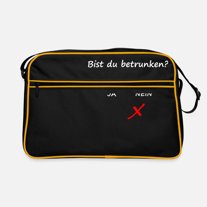 BIST DU BETRUNKEN? Geschenkidee Motiv Design Cool Retro Tasche