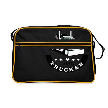 Camionneur, maille de 100%, une chemise de maille - Sac Retro - noir/or - Devant